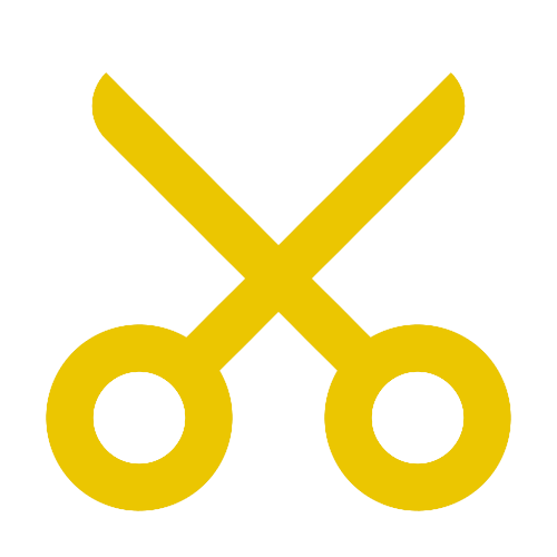 Golden Barber Scissors Icon